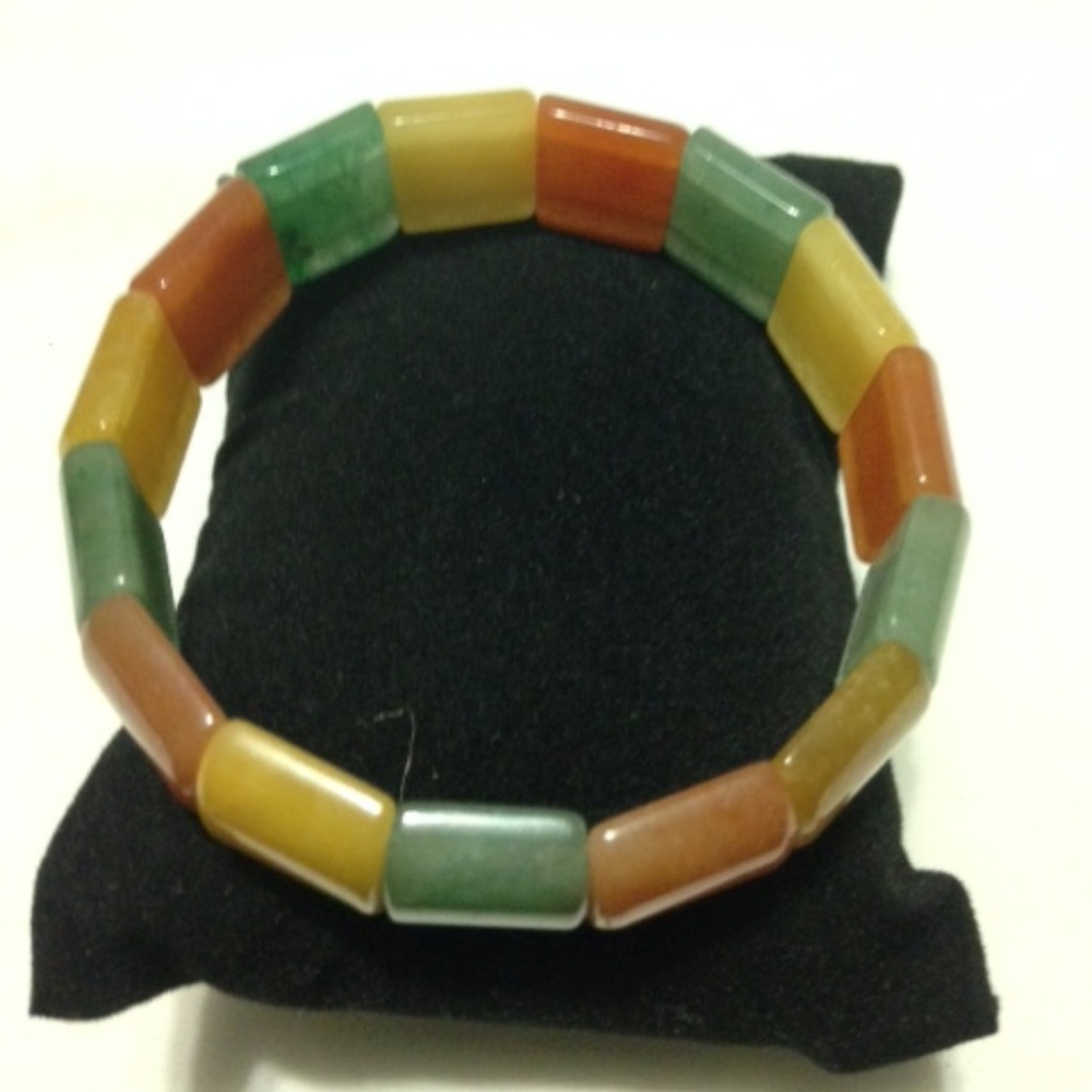 NEW 170CT Natural 3 Color Jade Bangle Bracelet